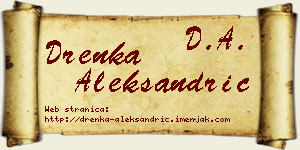 Drenka Aleksandrić vizit kartica